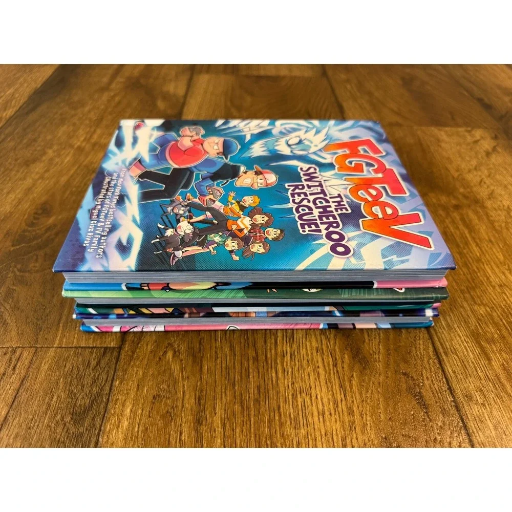 FG‎ TeeV Switcheroo Rescue, Saves The World, Into The Game 3 Books Hardback GC